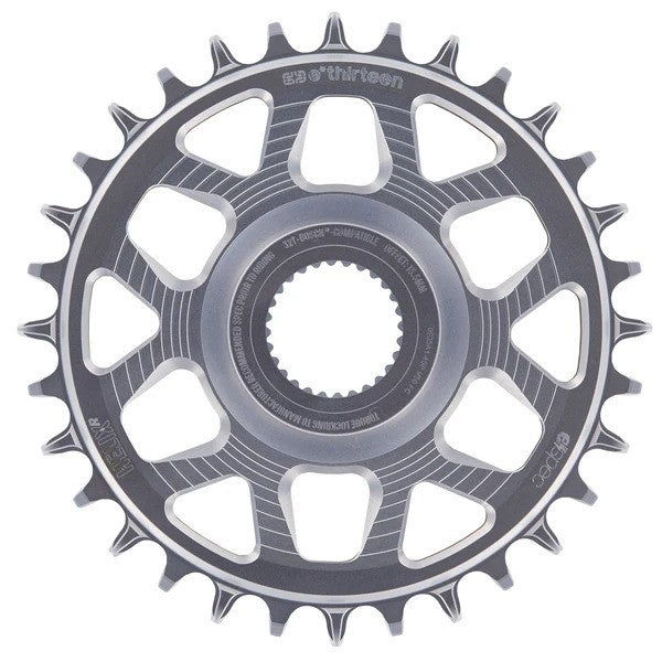 ethirteen Helix Race espec Direct Mount Chainring for Bosch CX/SX - 34T, 15mm Offset, Sterling Silve