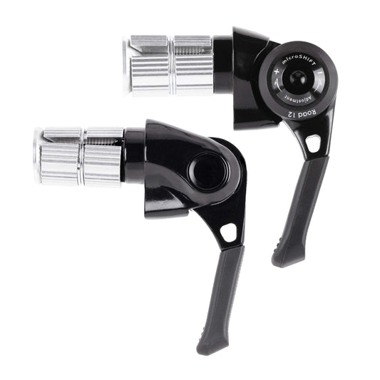 microSHIFT Road 2x12 Speed Bar End Shifter Set - Shimano Road Compatible