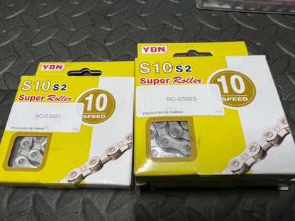 Bike chain YBN S10 speed Silver/Silver