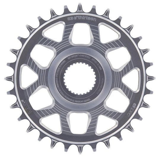 ethirteen Helix Race espec Direct Mount Chainring for Bosch CX/SX - 34T, 15mm Offset, Sterling Silve