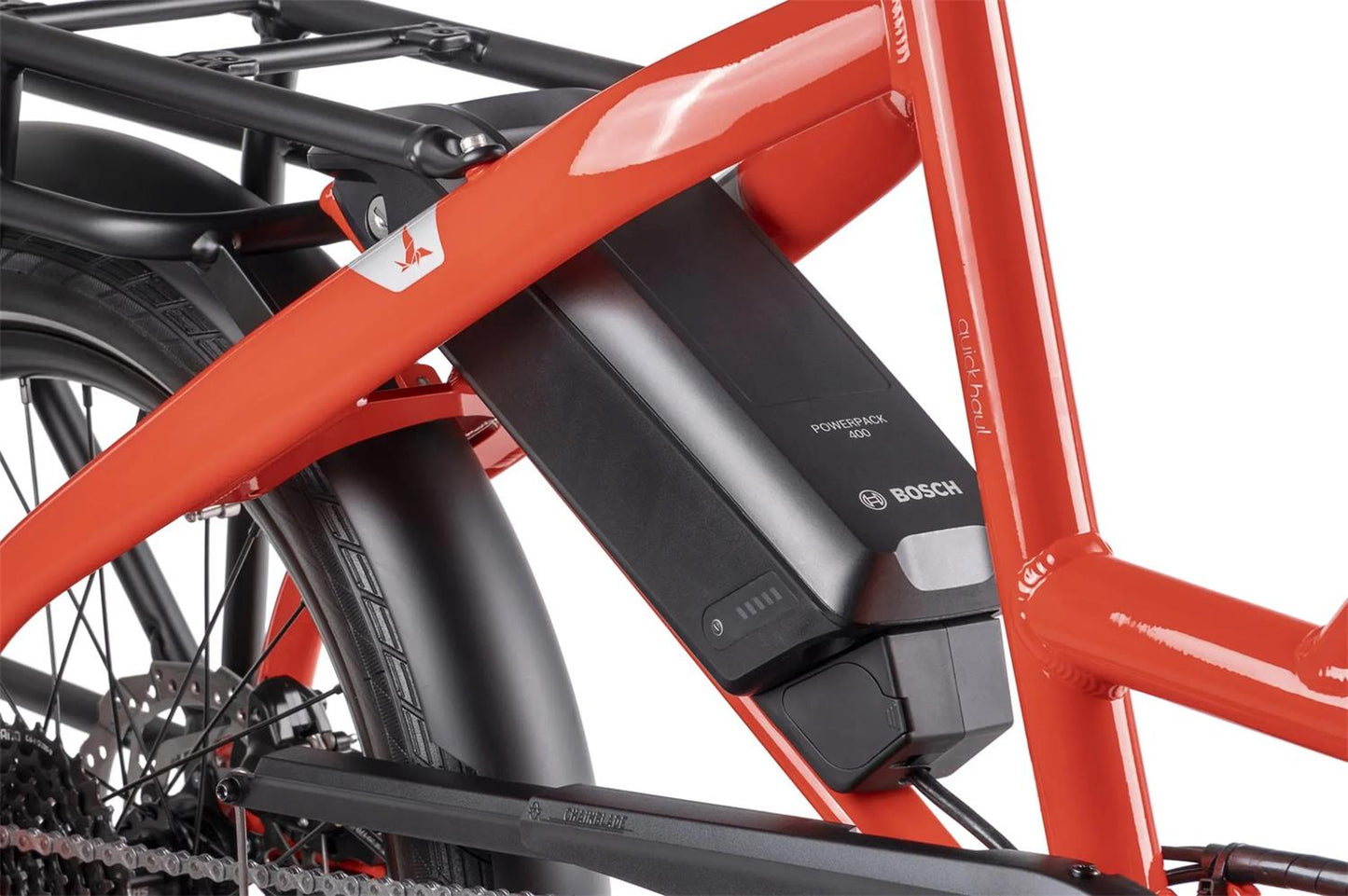 Tern Quick Haul P9 Performance 20" E-Cargo Bike Gloss Tabasco/Silver