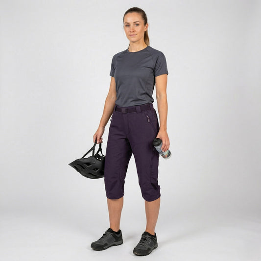 Endura Womens Hummvee 3/4 Shorts with Liner - Bramble - L
